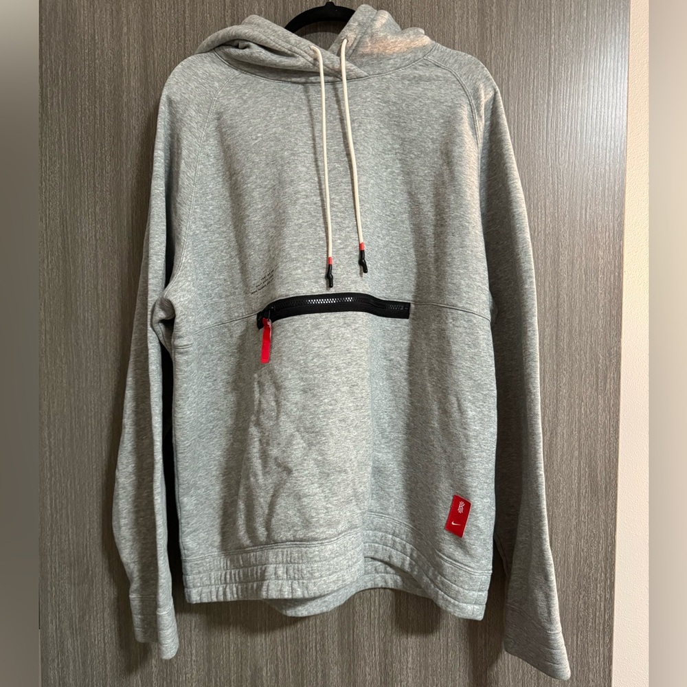 Grey Nike hooded sweatshirt